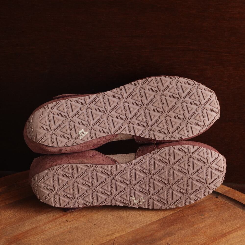 Ahnu Flats Womens SZ 7.5 Burgundy Tullia Ballet Mary Jane Leather Casual Shoes - Picture 8 of 14